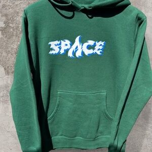 Space Village Houston “Space” Forest Green Hoodie Men’s Small